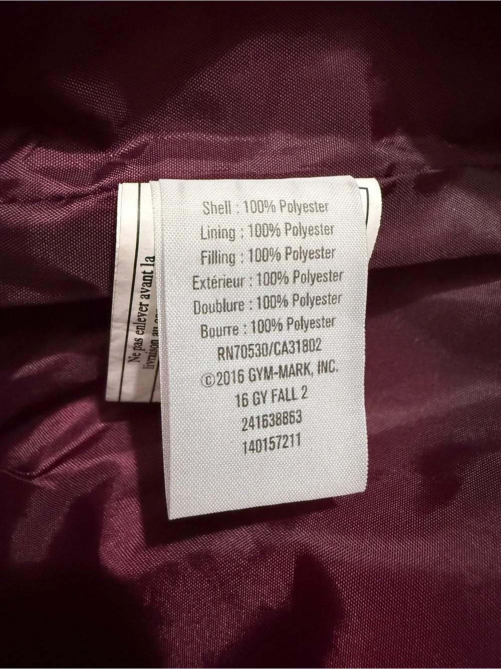 Gymboree Quilted Puffer Jacket in Plum with Brown Trim